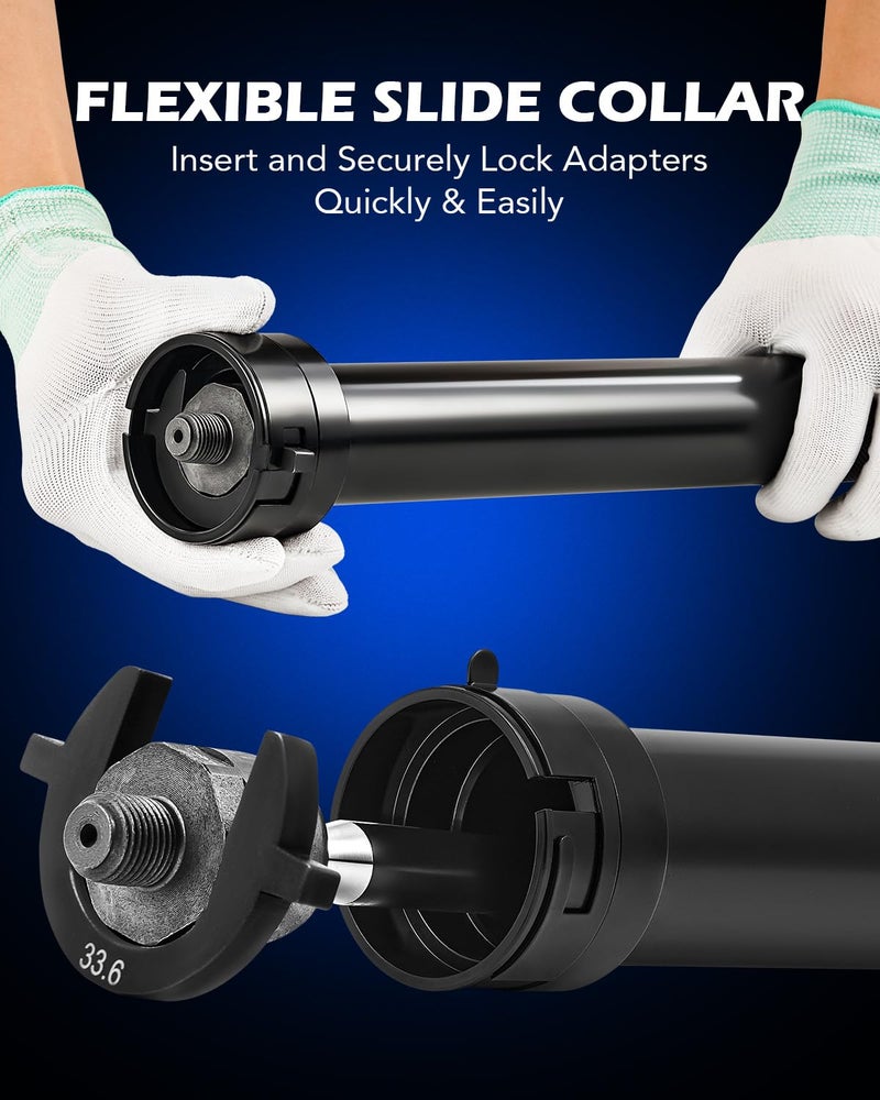 Orion Motor Tech Inner Tie Rod Removal Tool Kit, Inner Tie Rod Tool for Tie Rod Removal and Installation, Master Inner Tie Rod Tool Set with 12 Crowfoot Adapters 1/2 Inch Drive Tube and Tool Case (BK) - Image 5